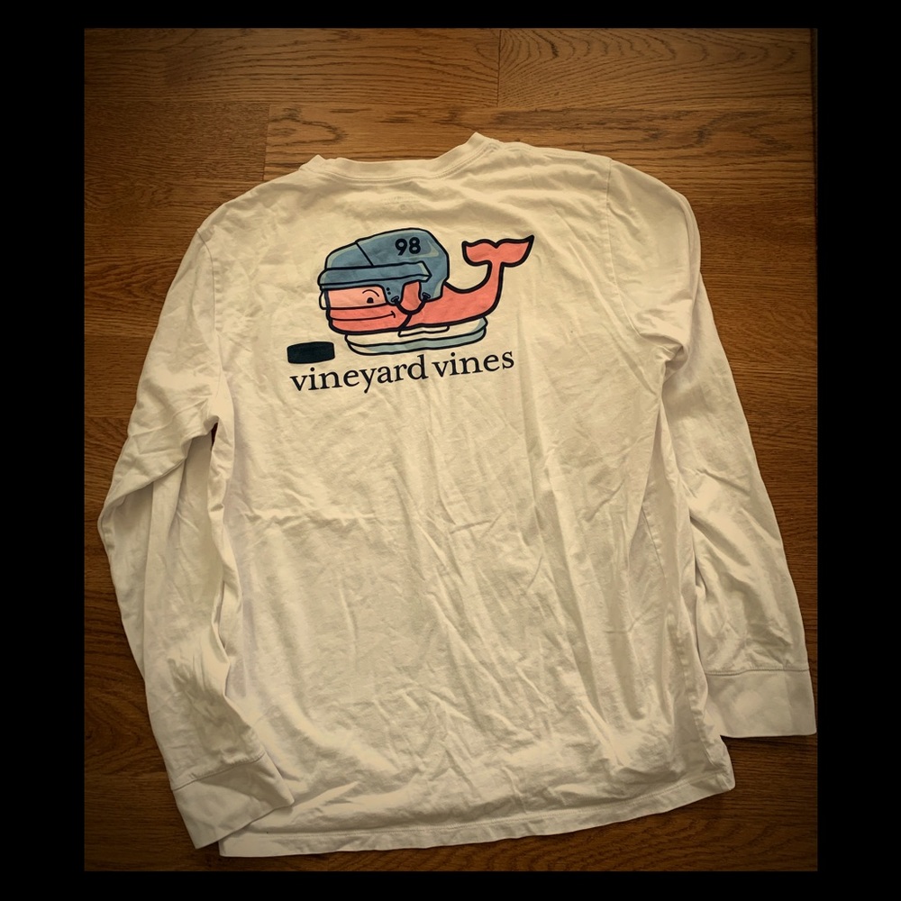 Vineyard Vines Long-sleeve ice Hockey theme.